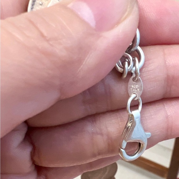 Sterling Silver 12 Coins Charm Bracelet Made In Italy - Picture 4 of 8